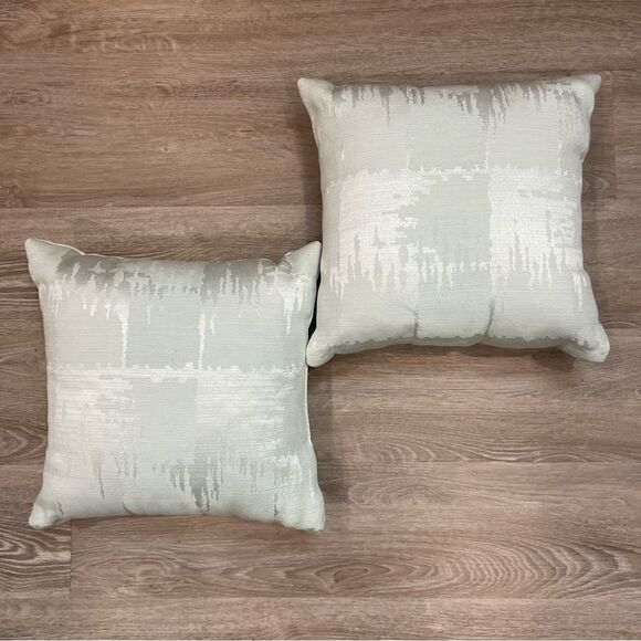 Set if two small Sharm Pillow in Pastel Green 12”x12” - Picture 3 of 5